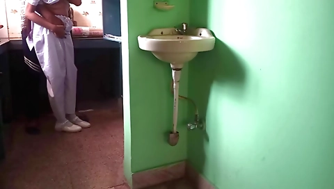 Hot amateur brunette couple couples with a teacher in college