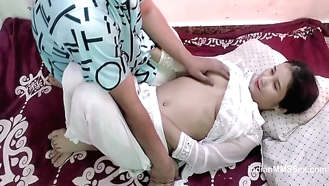 Indian blonde and her landlord get rammed in amateur clip