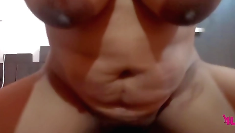 Hairy teen fucks in big booty porn video of a cumshot