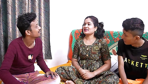 Big ass blonde stepsister gets fucked by her stepsons