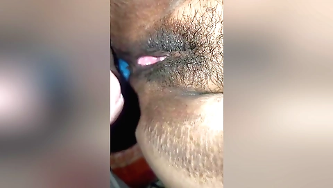 Indian amateur chick with a nice hairy butt fucked