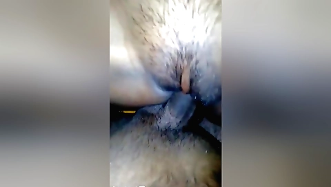 Indian girl is fucked by a guy and he plays with her hairy pussy