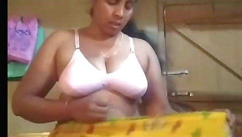 Indian hottie with natural boobs seduces her man in hd video