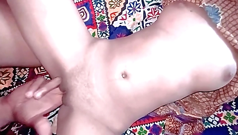 Amateur girl in a red dress went to the room to fuck her girlfriend