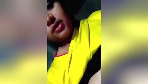 Busty brunette plays with her sexy hair on webcam video