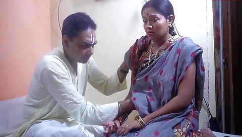 Hot and kinky brunette and her husband fuck in bed