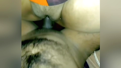 Indian hairy chick with a small tushy pussy and a small head