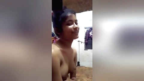 Shy brunette showing her beautiful body on the webcam