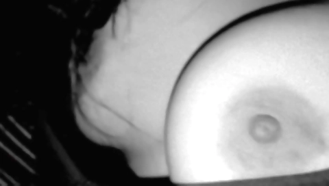 Curvy blonde wife takes care of chores on the porch