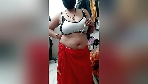 Indian solo female shows her body and takes off jeans