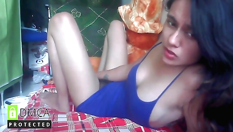 Busty indian babe with large tits giving a blowjob to a toy