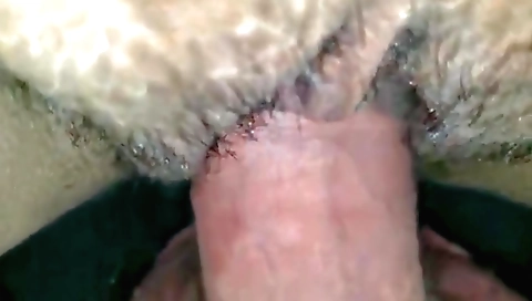 Indian girl getting a huge cumshot inside her hairy pussy