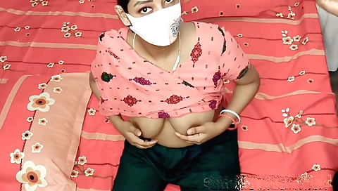 Indian brunette milf gets deepthroated by boyfriend