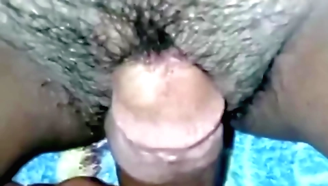 Indian hairy woman in POV porn video with cum on her hairy twat