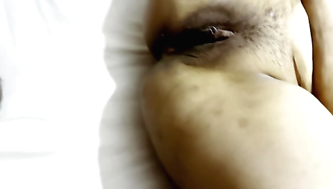 Sexy brunette babe takes her body to a home movie room