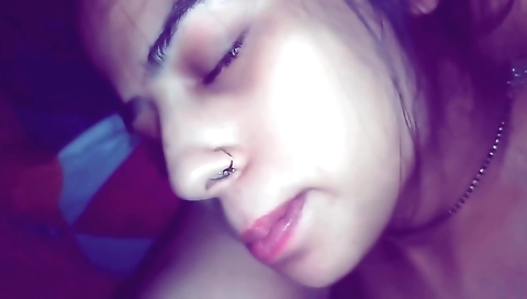 Long haired brunette takes his cock into her pussy