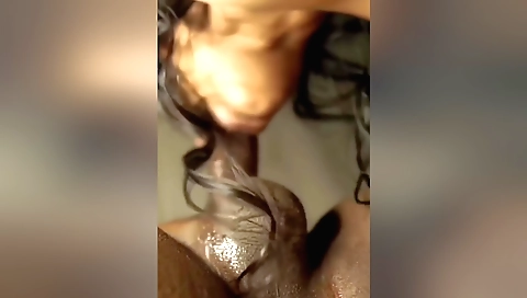 Blonde brunette is getting facialized in her 18+ video