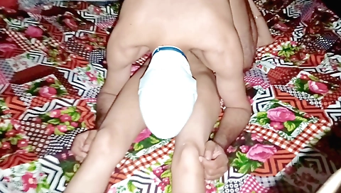 Indian teen gets a creampie in her mouth and pussy