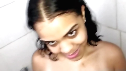 Hot stepbrother taking shower with his step-father