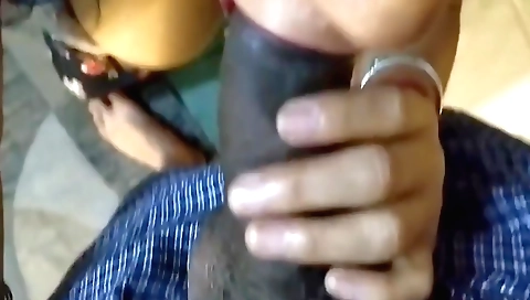 Indian girl is with her lover in her big cock and moans loud