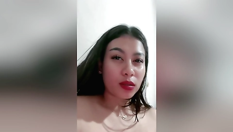 Indian brunette is filmed in her own homemade solo video