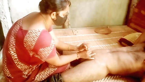 Indian babe gets her pussy and ass rubbed with a black dildo