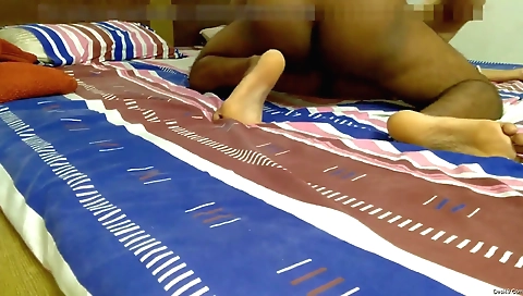 Amateur girl with hairy bush has fun with her boyfriend