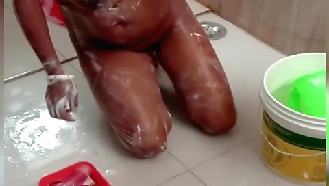 This sexy amateur brunette enjoys her body and tits being rubbed