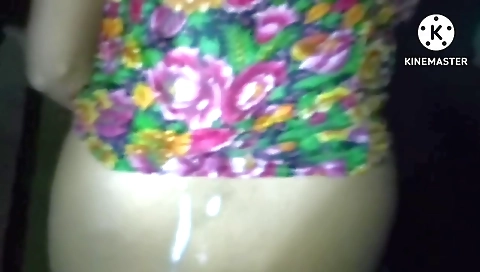 Indian teen is playing with her hands while in the pool