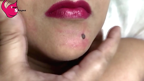 Busty Indian brunette 18+ with big ass gets licked