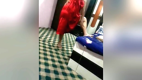 Busty brunette girl masturbates with hands in webcam video