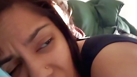 Indian teen getting creampied in the kitchen in hd video