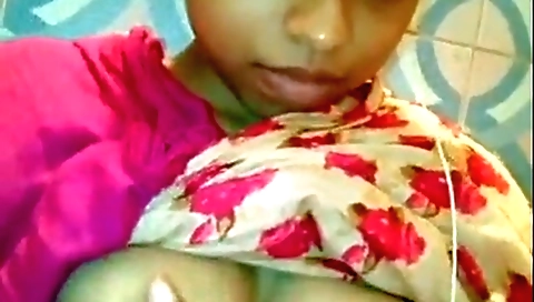 Indian video with a nude brunette and her big boobs