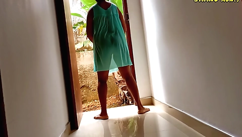 Beauty 18+ curvy indian grandma is showing a big ass