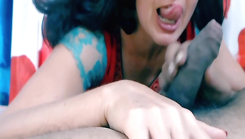 Indian slut in stockings shows off her body and mouth