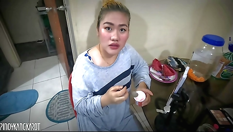 Indian redhead masturbating in shower with her own semen