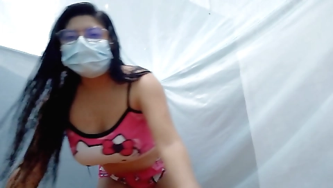 Hot amateur brunette slut masturbating in the bedroom