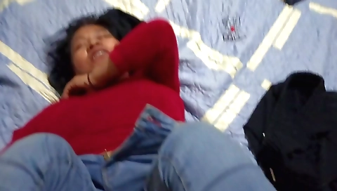 Indian brunette and her lover have intimate sex in pov