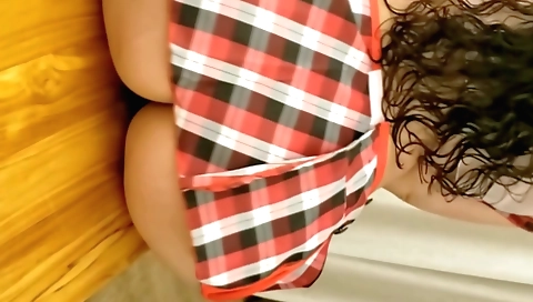 Indian brunette teen is having fun with her teacher