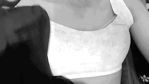 Sexy brunette in a red lingerie waits for her neighbor