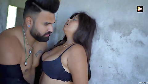 Brunette lady is going to enjoy outdoor dinner with her man