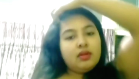 Slutty indian benny naked by the bed and shows her body off