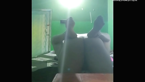 Blonde brunette in black dress gets fucked on webcam