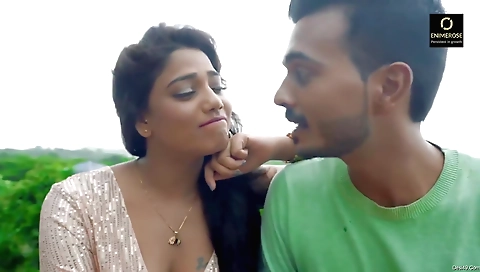 Horny brunette teen with large boobs and cute legs is riding a cock