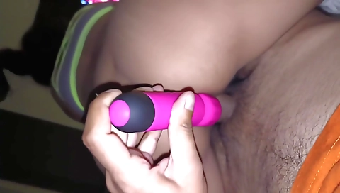 Indian teen takes a dick in pussy and fucks it with toys