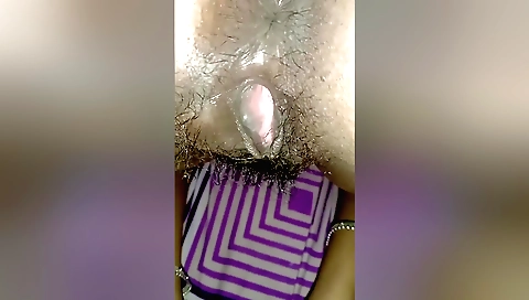 Indian teen with long hair gets her hairy pussy pounded