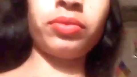 Amateur brunette shows off her hairy pussy on web camera