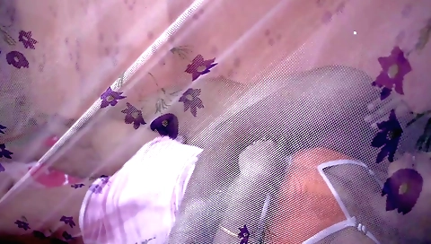 Indian girl masturbating with her boyfriend in bed