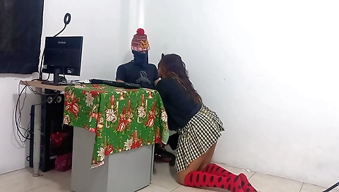 Indian girl with small tits makes his love work for her