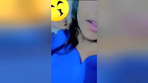 Amateur teen with curves shows her natural boobies in this video